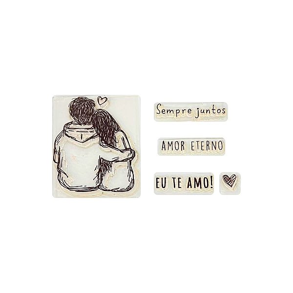 Kit Cartela de Carimbos - Sempre Juntos M - 4 unidades - Rizzo