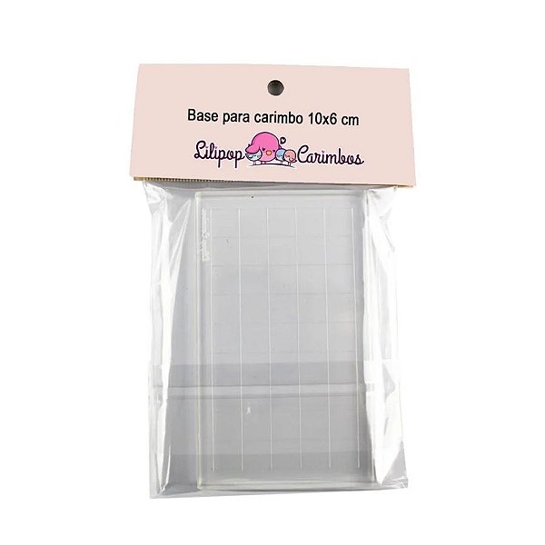 Base para Carimbo - Cristal - 10x6cm - 1 unidade - Rizzo