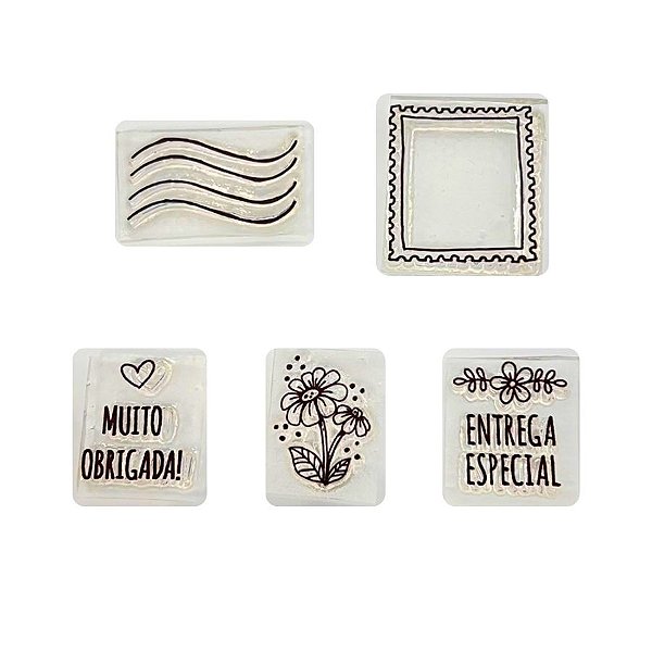 Kit Cartela de Carimbos -  Selos 3 M - 5 unidades - Rizzo