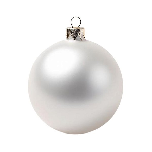 Bolas De Natal - Perolada Branco - 15cm - 1 unidade - Rizzo