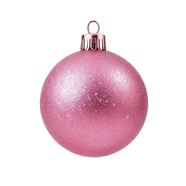 Bolas De Natal - Glitter Rosa - 15cm - 1 unidade - Rizzo