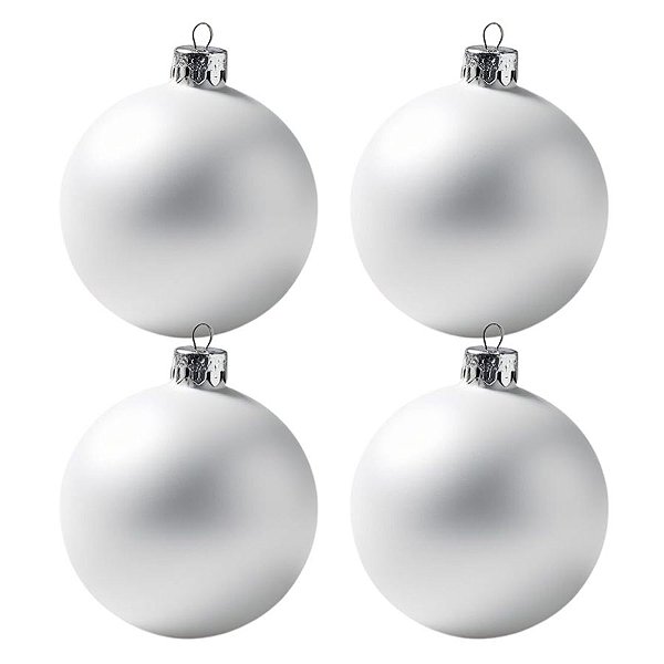 Bolas De Natal - Fosca Branca - 4 unidades - Rizzo