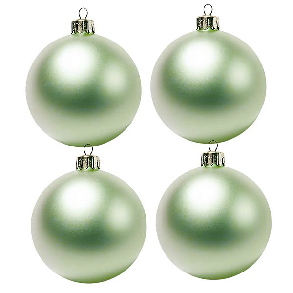 Bolas De Natal - Fosca Verde Claro - 4 unidades - Rizzo