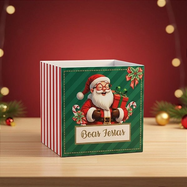 Cachepot - Doce Natal - 15x15x15cm - 1 unidade - Rizzo