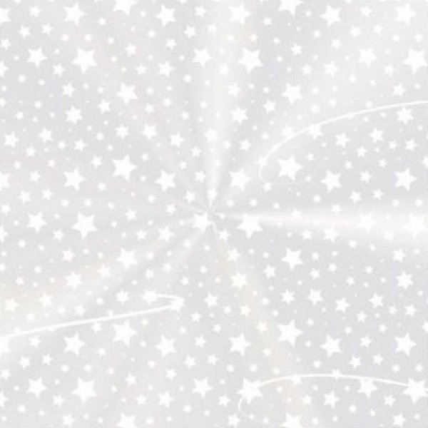 Saco Transparente para Panetone - 25x35cm - Estrelinha Branca - 50 unidades - Rizzo