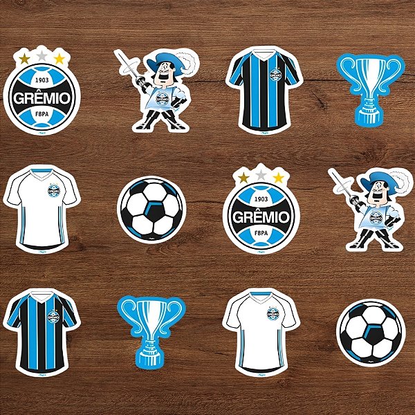 Mini Personagens Decorativos - Grêmio - 7x9cm - 12 unidades - Regina - Rizzo