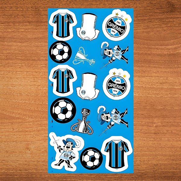 Adesivo Decorativo - Grêmio - 6x5,5cm - 15 unidades - Regina - Rizzo