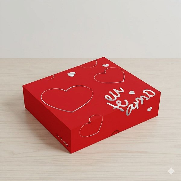 Caixa Retangular Para Presente - Tampa/Fundo New - Amore - 24,5x21x7cm - 1 unidade - Regina - Rizzo