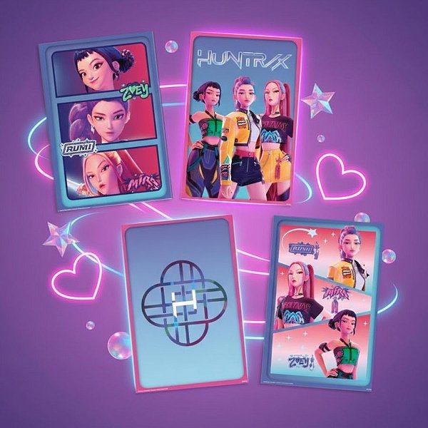 Quadro Decorativo - Guerreiras do K-pop - 21x31cm - 4 unidades - Festcolor - Rizzo