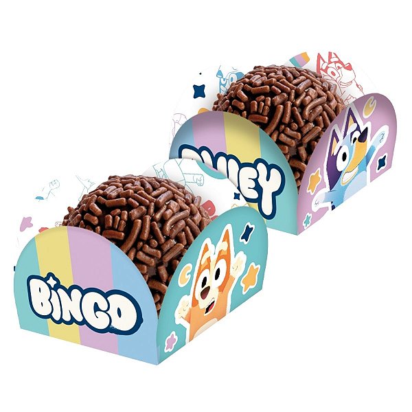 Porta Forminha - Bluey - 3,5x3,5cm - 40 unidades - FestColor - Rizzo