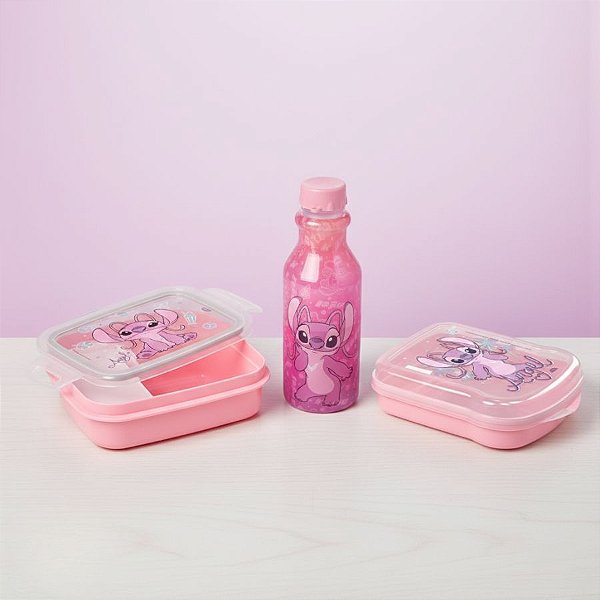 Conjunto Sanduicheira, Marmita e Garrafa - Angel - 1 unidade - Disney Original - Rizzo