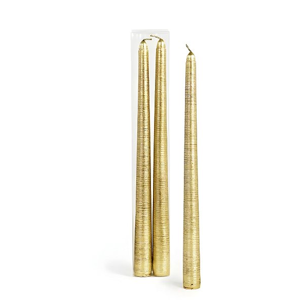 Vela Banquete - Ouro Perolada - 25cm - 2 unidades - Cromus - Rizzo