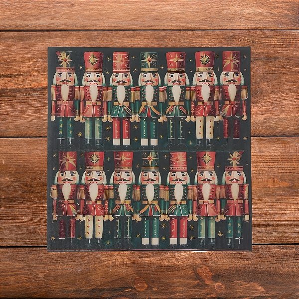Guardanapo De Papel Natalino - Soldados de Chumbo - 32,5x32,5cm - 20 unidades - Cromus - Rizzo