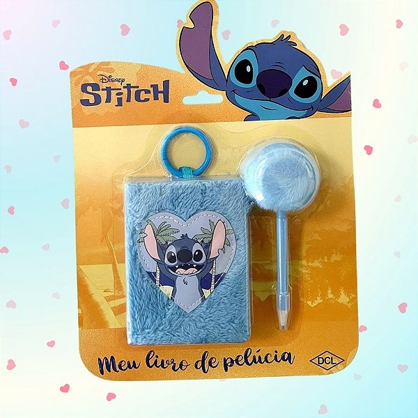 Meu Mini Livro de Pelúcia - Stitch - 11x8cm - 1 unidade - Disney Original - Rizzo