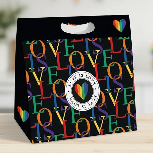 Caixa New Plus - Love Is Love - 32x33x11cm - 10 unidades - Cromus - Rizzo