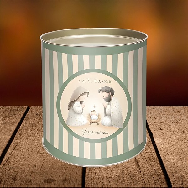 Lata para Panetone Rígida - Belém Listras - 100g - 1 unidade - Cromus - Rizzo