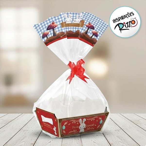 Kit Cesta - Contos de Páscoa - MG 27x18x9,5cm - 1 unidade - Cromus - Rizzo