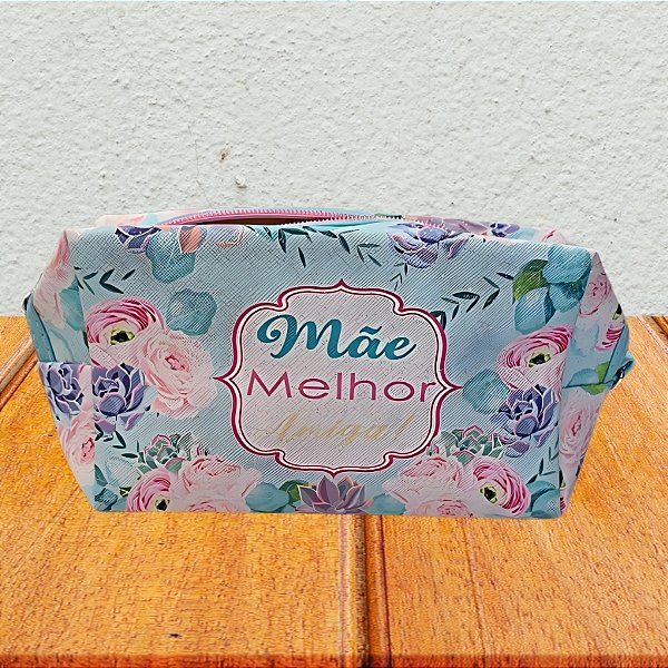 Nécessaire Minha Mãe é uma Rainha - Azul - 17,5x9,5x7cm - 1 unidade - Rizzo