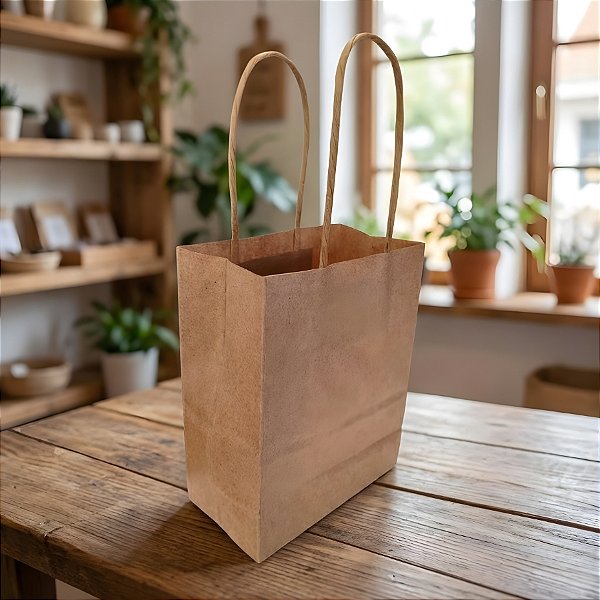 Sacola de Papel Kraft Mini - 14x11x6cm - 10 unidades - Cromus - Rizzo