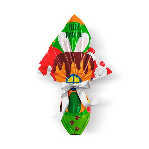 Saco Express 39x39cm para Ovos de 350g a 500g - Casa na Cenoura Vermelho - 25 unidades - Cromus - Rizzo