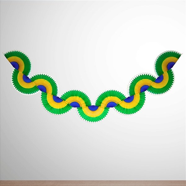 Guirlanda Margarida de Papel - Bandeira - Copa do Mundo - 2,5m - 1 unidade - GiroToy - Rizzo