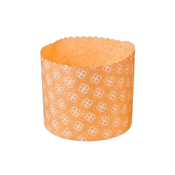 Forma Panetone 250g  - Kraft Decorada com Trevos - 10 unidades - Rizzo