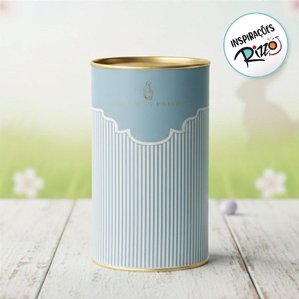 Lata Rigida para Ovos de 500g -  Lavie Mediterrâneo - 12,5 x 22cm - 1 unidade - Cromus - Rizzo