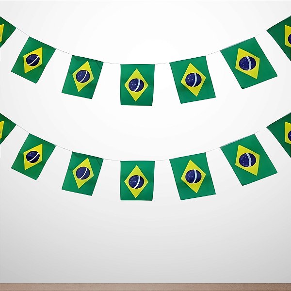 Varal Decorativo - Bandeira do Brasil - 4,5m - 1 unidade - Rizzo
