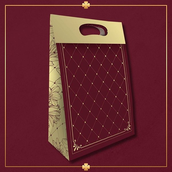 Caixa Surpresa Envelope - Royal Marsala - 22x32x9cm - 5 unidades - Regina - Rizzo