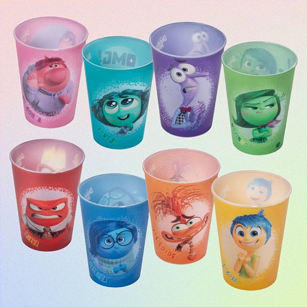 Kit 8 Copos para Lembrancinha - Divertidamente - 320ml - 1 unidade - Disney Original - Rizzo
