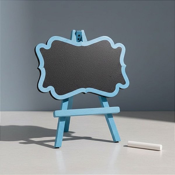 Lousa Decorativa em MDF - Arabesco Azul Claro - 24x20cm - 1 unidade - Rizzo