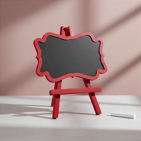 Lousa Decorativa em MDF - Arabesco Vermelho - 24x20cm - 1 unidade - Rizzo