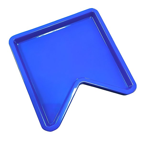 Bandeja Decorativa - Bandeira Azul Royal - 19x19cm - 1 unidade - Rizzo