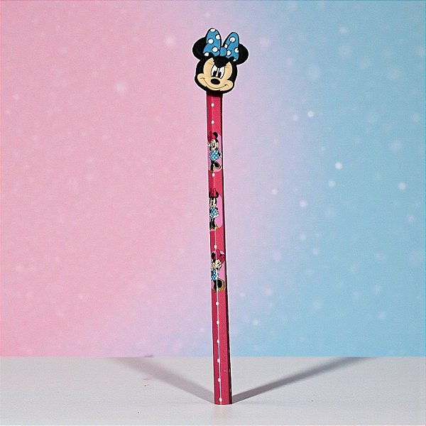 Lápis Minnie - HB Preto - Rosa - Disney Original - 1 unidade - Rizzo