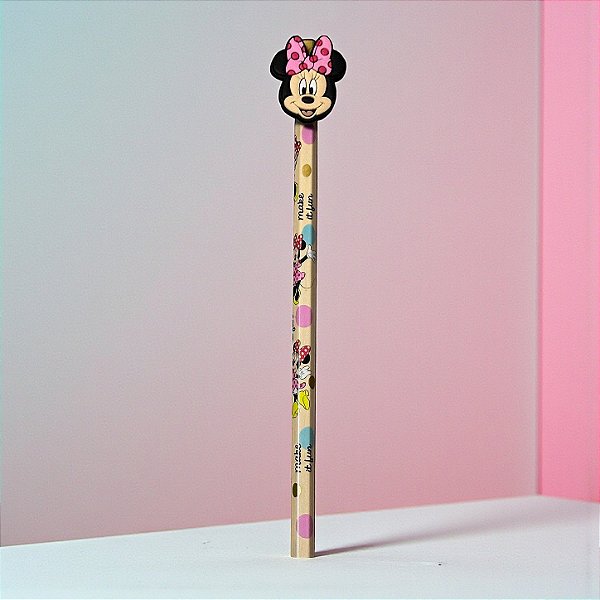 Lápis Minnie - HB Preto - Creme - Disney Original - 1 unidade - Rizzo