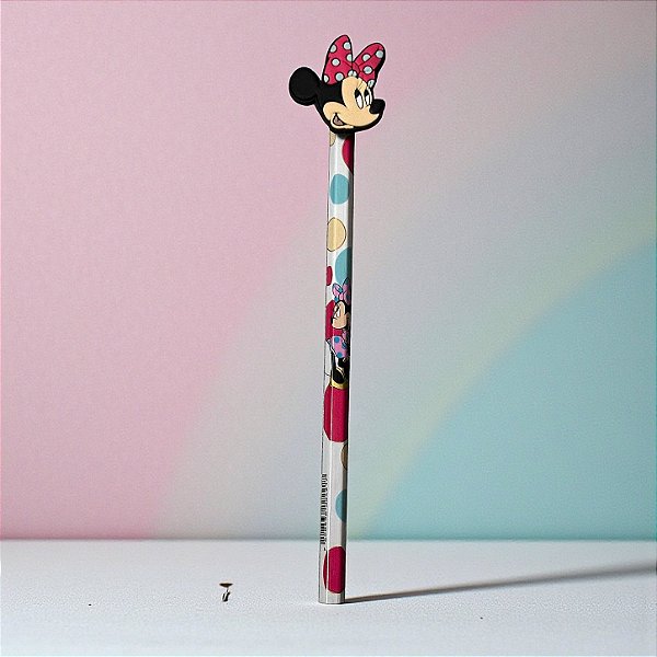 Lápis Minnie - HB Preto - Branco - Disney Original - 1 unidade - Rizzo