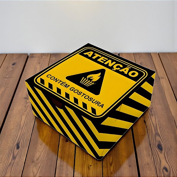 Caixa Para 4 Doces - Humor Amarela - 9x4,5x9cm - 5 unidades - Regina - Rizzo