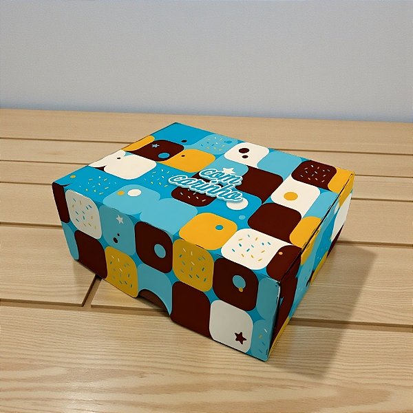 Caixa Para 6 Doces - Doçura Azul - 4,5x12x9cm - 5 unidades - Regina - Rizzo