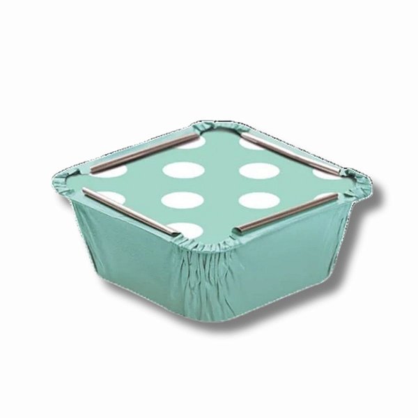 Marmitinha P - Poá Azul - 5,5x5,5x3cm - 12 unidades - Cromus - Rizzo