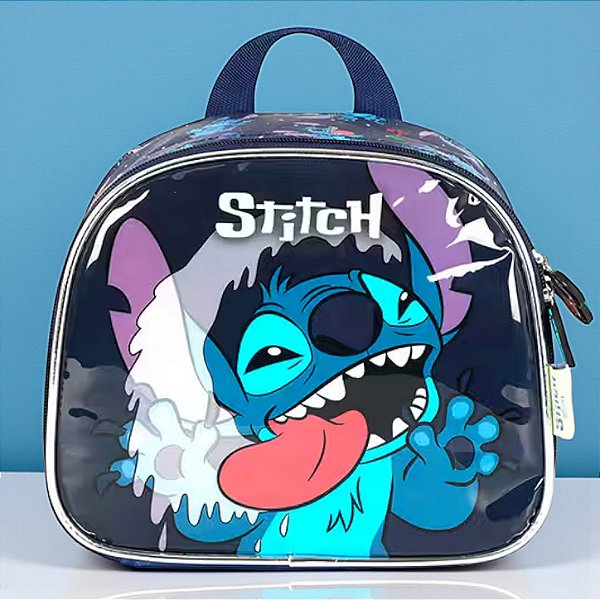 Lancheira Térmica Escolar - Stitch Crazy - 23x19cm - Disney Original - 1 unidade - Rizzo