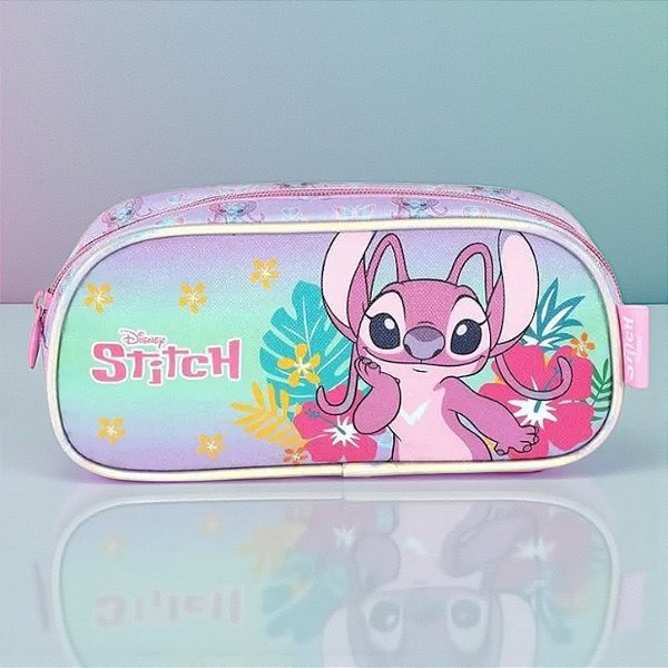 Estojo Simples com Zíper - Angel - Roxo - Disney Original - 1 unidade - Rizzo