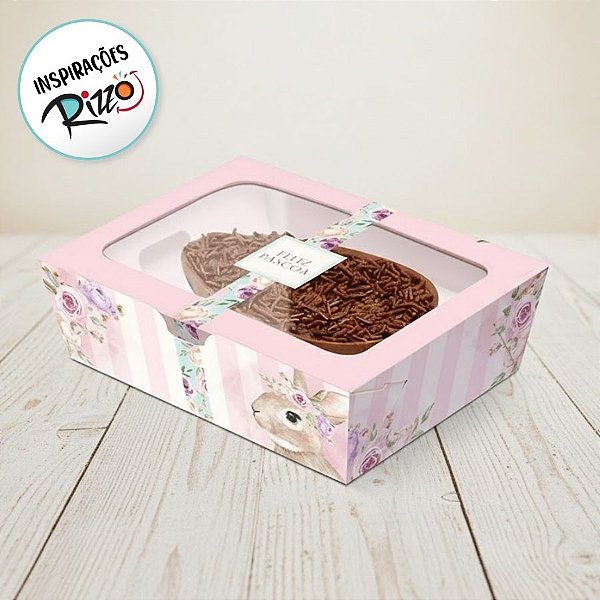 Caixa Practice para Meio Ovo de 500g - Coelha Serena - 6 unidades - Cromus - Rizzo