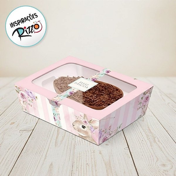 Caixa Practice para Meio Ovo de 250g - Coelha Serena - 6 unidades - Cromus - Rizzo