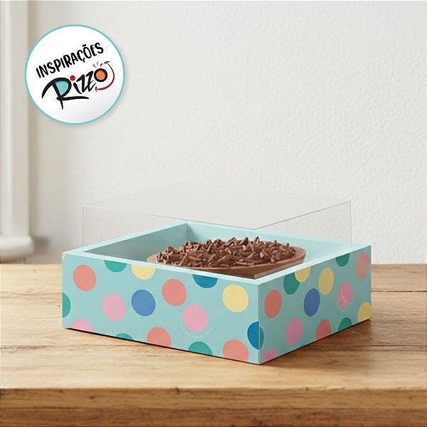 Caixa New Moldura para Meio Ovo de 350g  - Coelhinhos - 6 unidades - Cromus - Rizzo