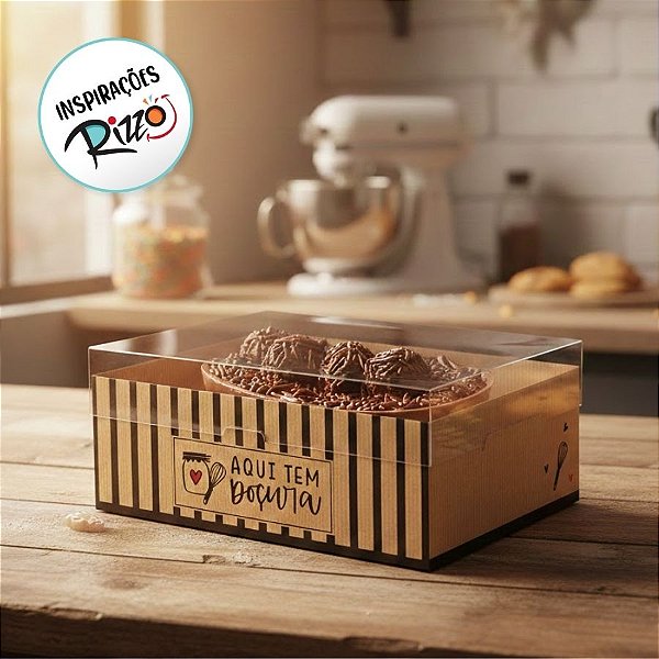 Caixa New Practice para Meio Ovo de 250g com Colher - Kraft Doçura - 6 unidades - Cromus - Rizzo