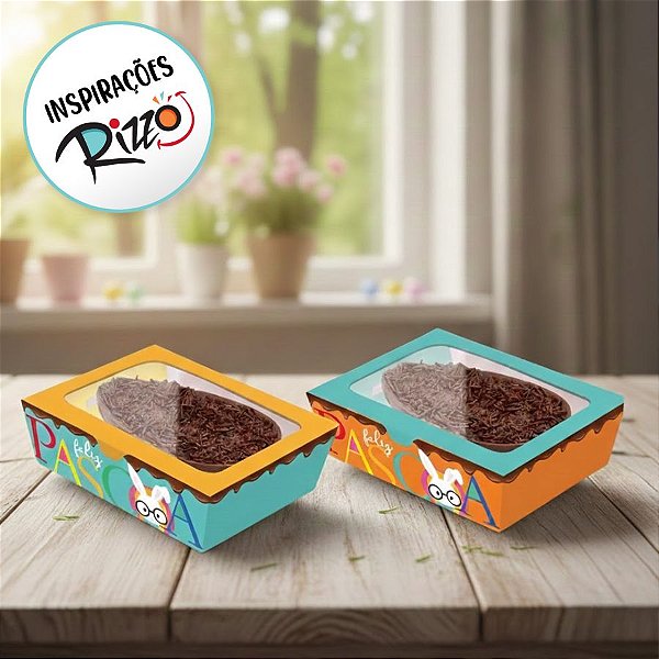 Caixa Practice para Meio Ovo de 500g - Páscoa Cores Sortido - 6 unidades - Cromus - Rizzo