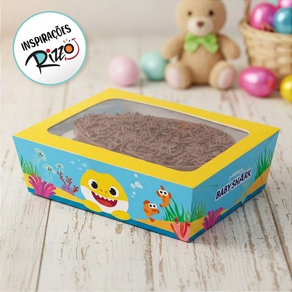 Caixa Practice para Meio Ovo de 500g - Baby Shark - 6 unidades - Cromus - Rizzo