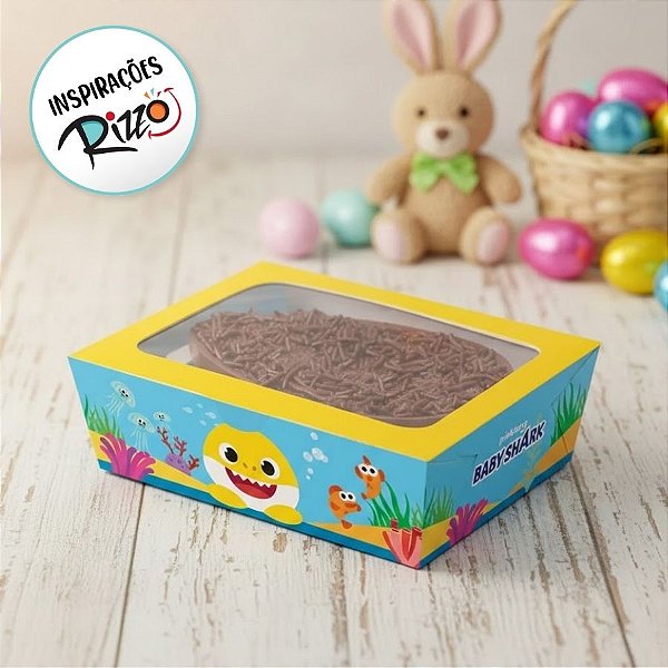 Caixa Practice para Meio Ovo de 350g - Baby Shark - 6 unidades - Cromus - Rizzo