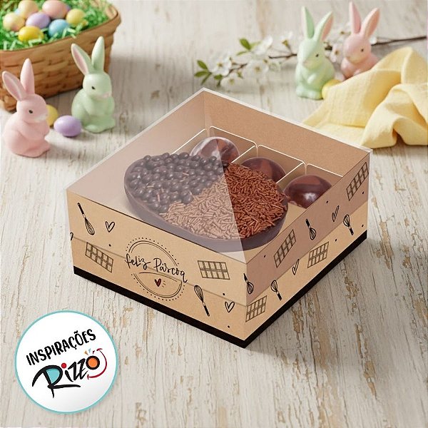 Caixa New Practice para Meio Ovo de 100g - Feito com Amor Kraft - 6 unidades - Cromus - Rizzo