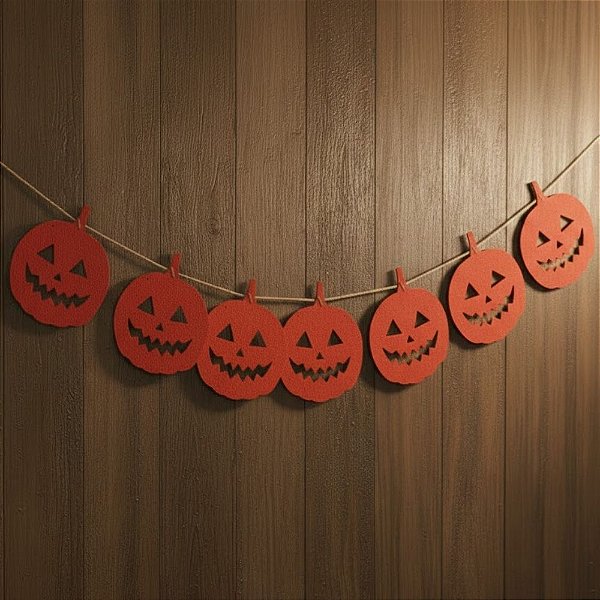 Faixa Decorativa de Halloween - Abóboras Vermelhas - 2m - 1 unidade - Rizzo